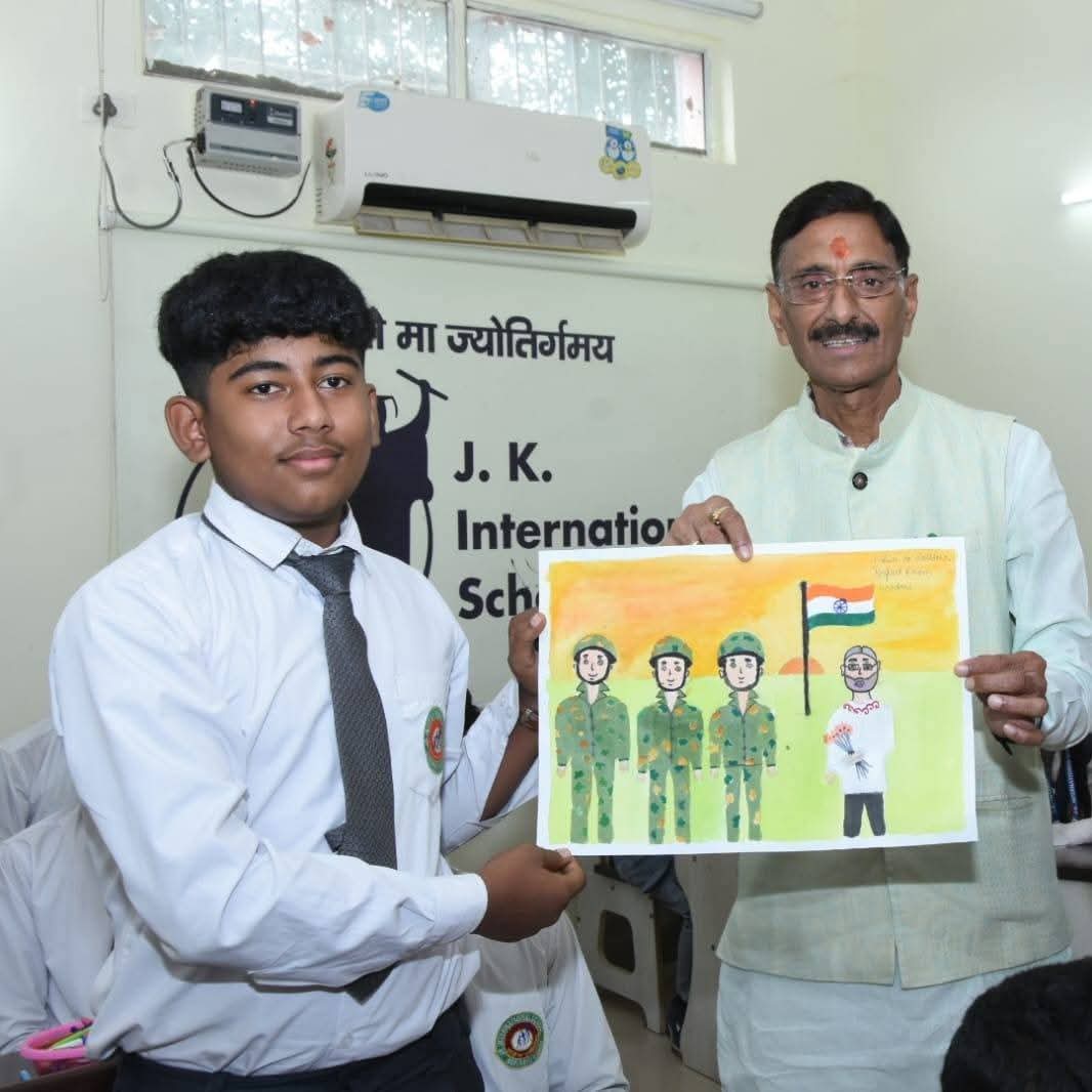 सांसद कला महोत्सव-2025: जेके इंटरनेशनल स्कूल के सिंघम राजपूत की पेंटिंग बनी सबसे खास